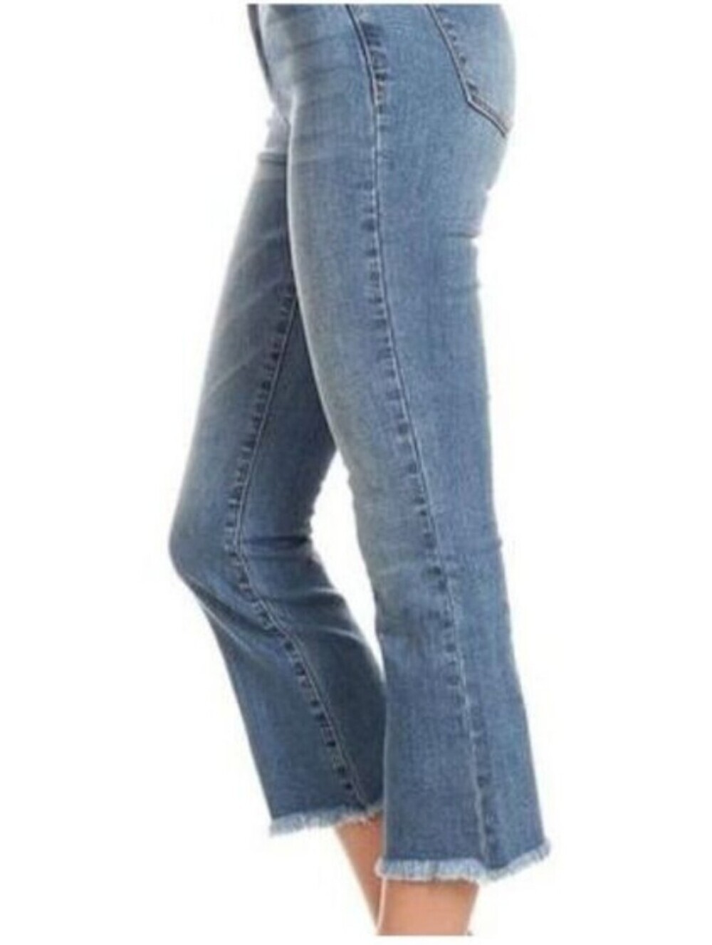 HAMMER Cropped Flare wide leg raw hem Denim Jeans Size 15 NWT